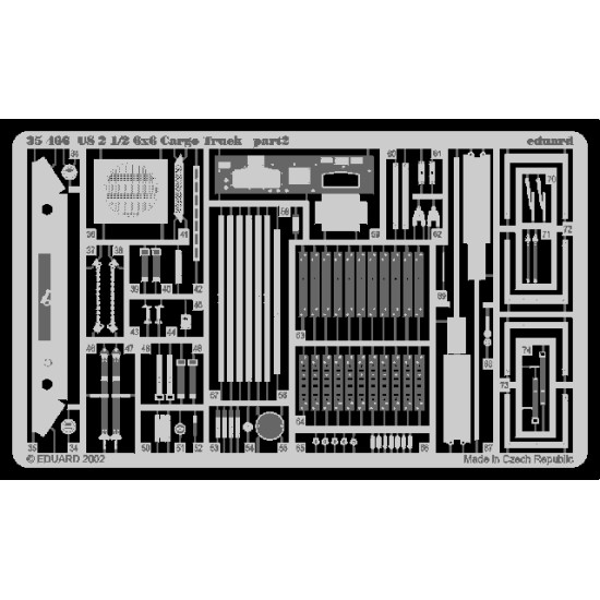 Eduard 35466 1/35 US 2 1/2 6x6 Cargo Truck Photo-Etched for AFV Photo etched set