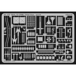 Eduard 35473 1/35 British 25 pounder Field Gun Photo-Etched for AFV Photo etched set