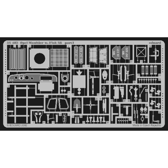 Eduard 35483 1/35 Zimmerit Sd.Kfz.163 StuG.IV Photo-Etched for AFV Photo etched set