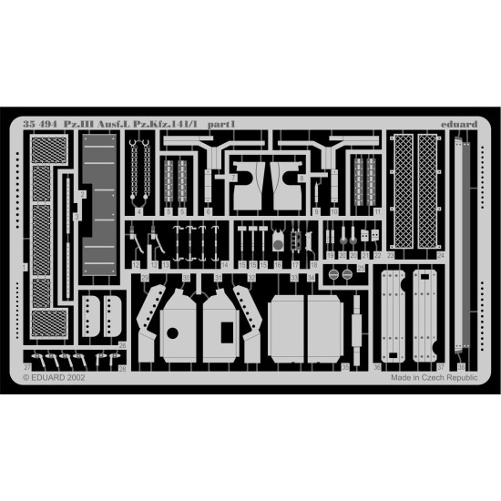 Eduard 35494 1/35 Pz.III Ausf.L Photo-Etched for AFV Photo etched set Eduard 35494 1/35 Pz.III Ausf.L Photo-Etched for AFV Photo etched set