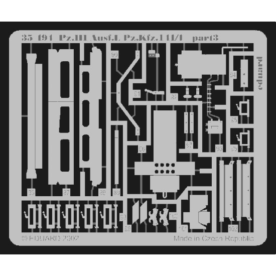 Eduard 35494 1/35 Pz.III Ausf.L Photo-Etched for AFV Photo etched set Eduard 35494 1/35 Pz.III Ausf.L Photo-Etched for AFV Photo etched set