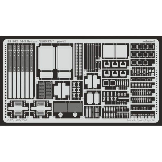 Eduard 35502 1/35 M-3 Stuart HONEY Photo-Etched for AFV Photo etched set
