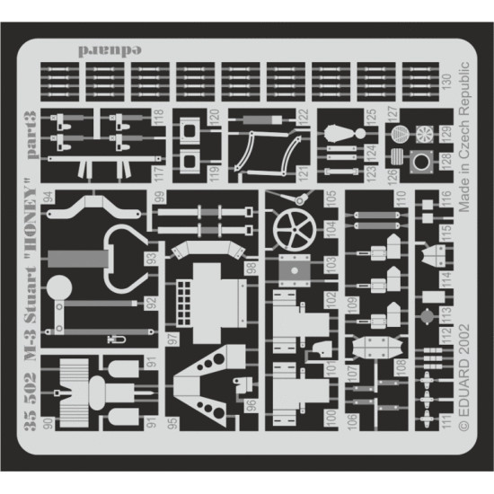 Eduard 35502 1/35 M-3 Stuart HONEY Photo-Etched for AFV Photo etched set