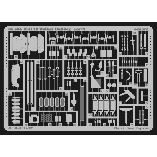 Eduard 35504 1/35 M41A3 Walker Bulldog Photo-Etched for AFV Photo etched set