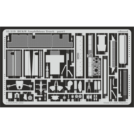 Eduard 35519 1/35 DUKW Amphibious Truck Photo-Etched for AFV Photo etched set