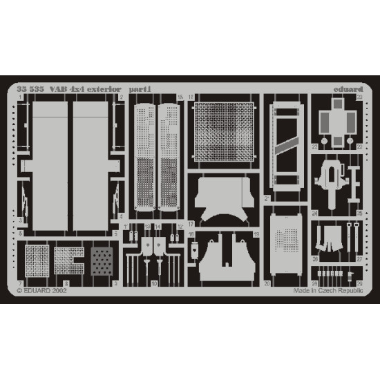 Eduard 35535 1/35 VAB 4x4 exterior Photo-Etched for AFV Photo etched set