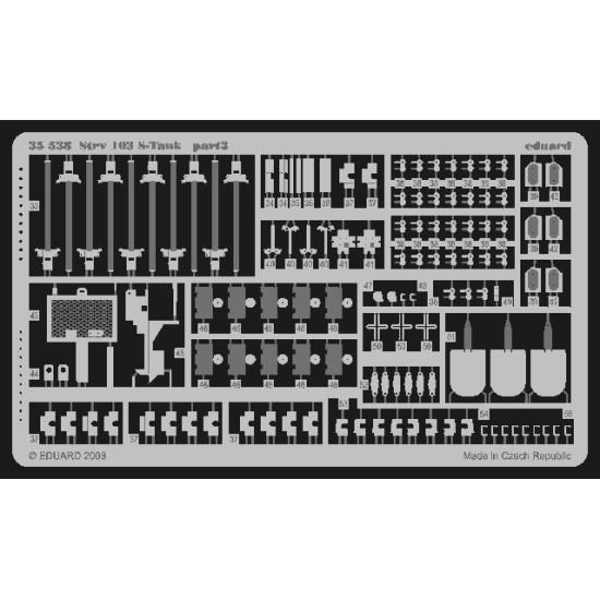 Eduard 35538 1/35 Strv.103 S-Tank Photo-Etched for AFV Photo etched set Eduard 35538 1/35 Strv.103 S-Tank Photo-Etched for AFV Photo etched set