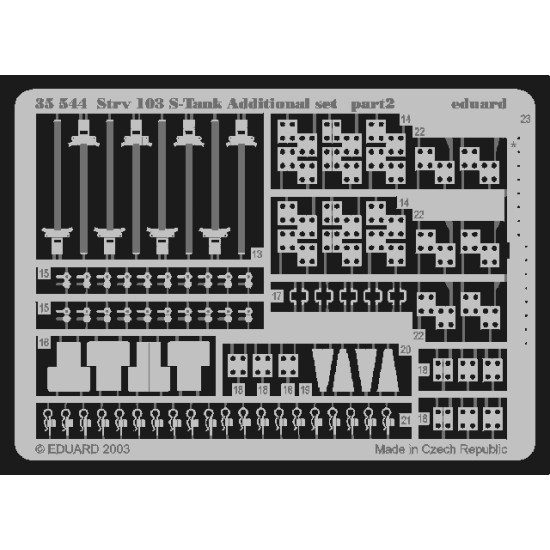 Eduard 35544 1/35 Strv.103 S-Tank additional set Photo-Etched for AFV Photo etched set