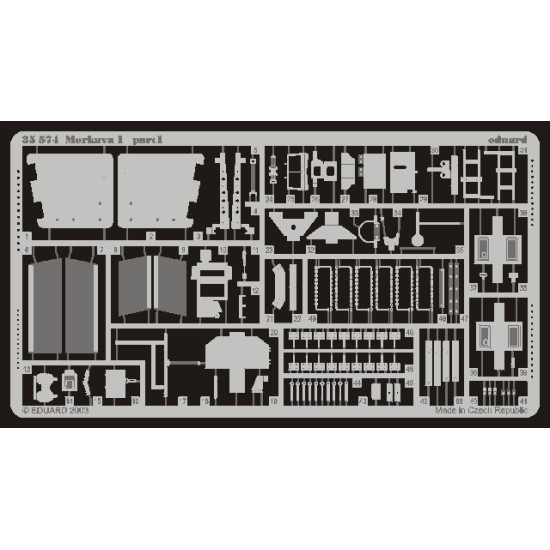 Eduard 35574 1/35 Merkava Mk.I Photo-Etched for AFV Photo etched set Eduard 35574 1/35 Merkava Mk.I Photo-Etched for AFV Photo etched set