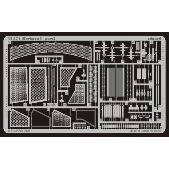 Eduard 35574 1/35 Merkava Mk.I Photo-Etched for AFV Photo etched set Eduard 35574 1/35 Merkava Mk.I Photo-Etched for AFV Photo etched set