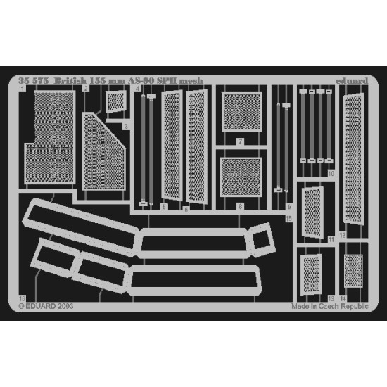 Eduard 35575 1/35 British 155mm AS-90 SPH mesh Photo-Etched for AFV Photo etched set