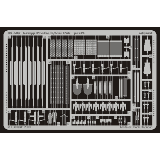 Eduard 35585 1/35 Krupp Protze PaK.35/36 37mm Photo-Etched for AFV Photo etched set