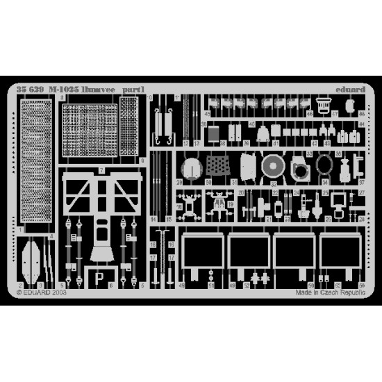 Eduard 35629 1/35 M-1025 Photo-Etched for AFV Photo etched set