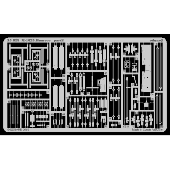 Eduard 35629 1/35 M-1025 Photo-Etched for AFV Photo etched set