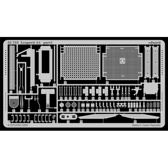 Eduard 35753 1/35 Leopard A4 Photo-Etched for AFV Photo etched set