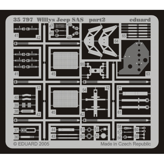 Eduard 35797 1/35 Willys Jeep SAS Photo-Etched for AFV Photo etched set Eduard 35797 1/35 Willys Jeep SAS Photo-Etched for AFV Photo etched set