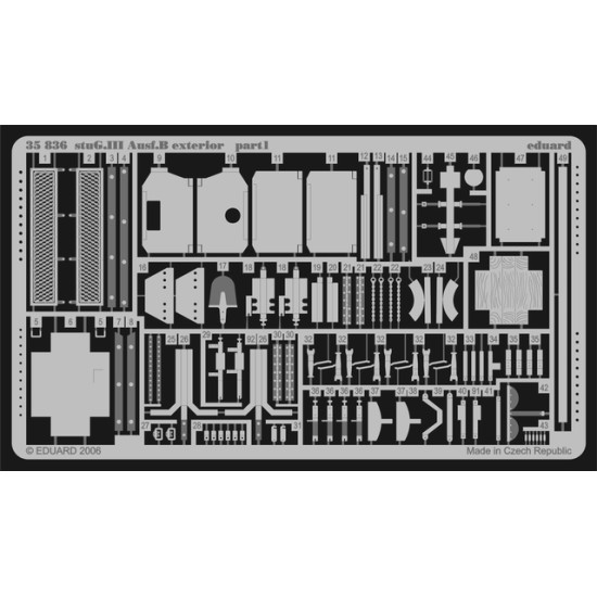 Eduard 35836 1/35 StuG.III Ausf.B exterior Photo-Etched for AFV Photo etched set