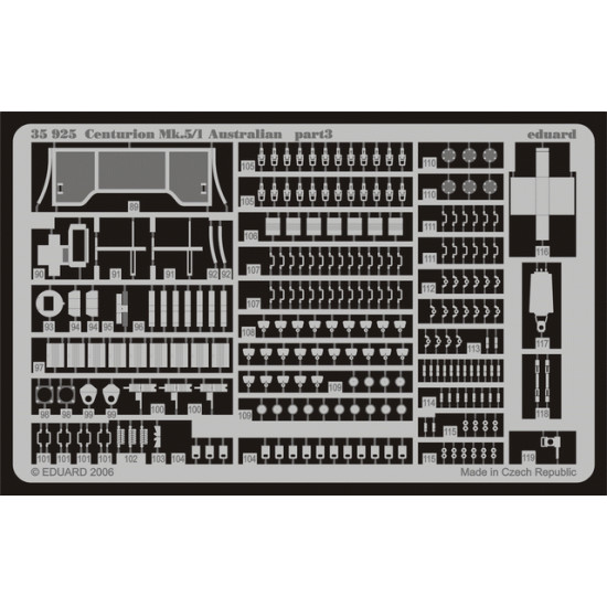 Eduard 35925 1/35 Centurion Mk.5/1 Australian Photo-Etched for AFV Photo etched set