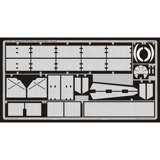 Eduard 35978 1/35 Zimmerit Panther Ausf.A late Photo-Etched for AFV Photo etched set