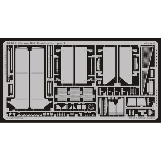 Eduard 36016 1/35 Hetzer Mid. Production Photo-Etched for AFV Photo etched set