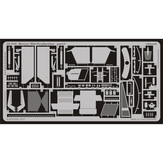Eduard 36016 1/35 Hetzer Mid. Production Photo-Etched for AFV Photo etched set