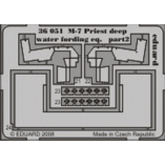 Eduard 36051 1/35 M-7 deep water fording eq. Photo-Etched for AFV Photo etched set
