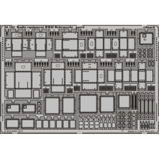 Eduard 36162 1/35 Radio equipment WWII Wehrmacht-colour Photo-Etched for Miscellaneous Photo etched set
