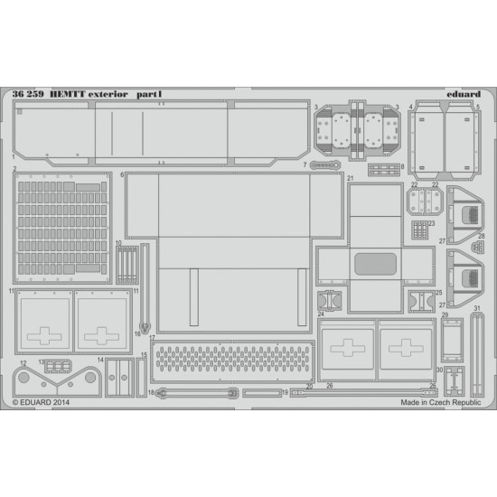 Eduard 36259 1/35 HEMTT exterior Photo-Etched for AFV Photo etched set