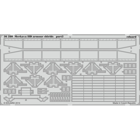 Eduard 36280 1/35 Merkava IID armour shields Photo-Etched for AFV Photo etched set