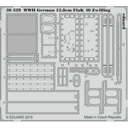 Eduard 36329 1/35 WWII German 12.8cm FlaK 40 Zwilling Photo-Etched for AFV Photo etched set