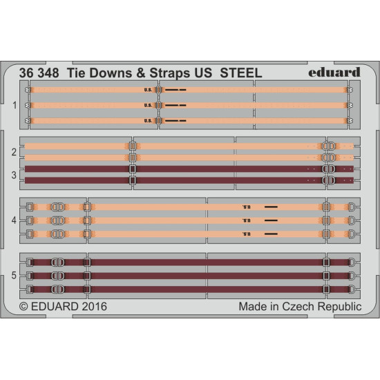 Eduard 36348 1/35 Tie Downs & Straps US STEEL Photo-Etched for AFV Photo etched set