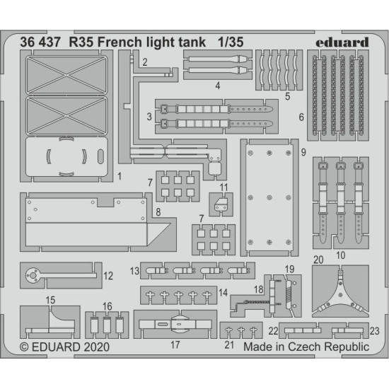 Eduard 36437 1/35 R35 French light tank Photo-Etched for AFV Photo etched set