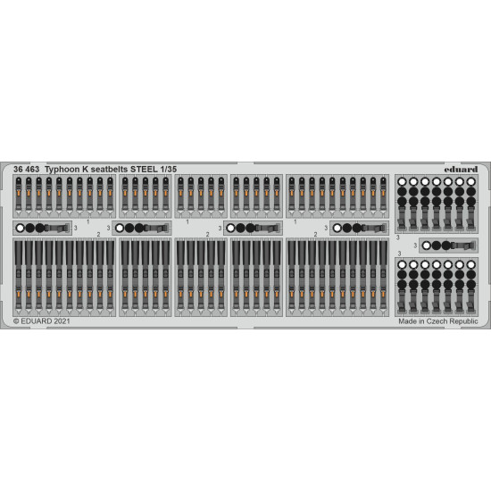 Eduard 36463 1/35 Typhoon K seatbelts STEEL Photo-Etched for AFV Photo etched set