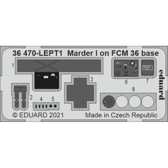 Eduard 36470 1/35 Marder I on FCM 36 base Photo-Etched for AFV Photo etched set Eduard 36470 1/35 Marder I on FCM 36 base Photo-Etched for AFV Photo etched set