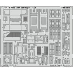 Eduard 36478 1/35 M18 tank destroyer Photo-Etched for AFV Photo etched set