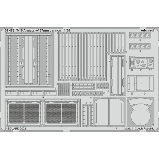 Eduard 36482 1/35 T-15 Armata w/ 57mm cannon Photo-Etched for AFV Photo etched set