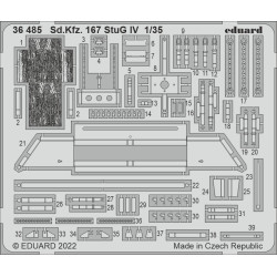 Eduard 36485 1/35 Sd.Kfz. 167 StuG IV Photo-Etched for AFV Photo etched set