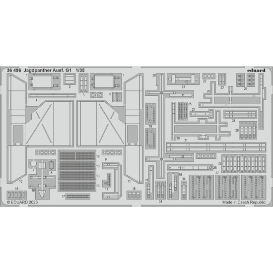 Eduard 36496 1/35 Jagdpanther Ausf. G1 Photo-Etched for AFV Photo etched set