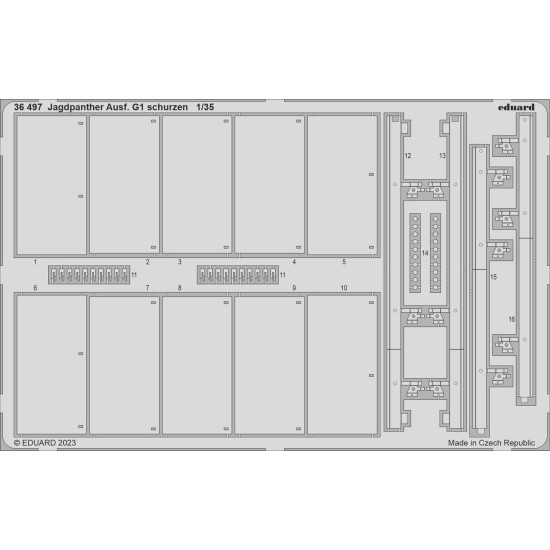 Eduard 36497 1/35 Jagdpanther Ausf. G1 schurzen Photo-Etched for AFV Photo etched set Eduard 36497 1/35 Jagdpanther Ausf. G1 schurzen Photo-Etched for AFV Photo etched set
