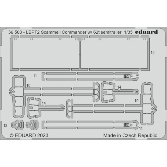 Eduard 36503 1/35 Scammel Commander w/ 62t semitrailer Photo-Etched for AFV Photo etched set