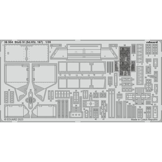 Eduard 36504 1/35 StuG IV (Sd.Kfz. 167) Photo-Etched for AFV Photo etched set