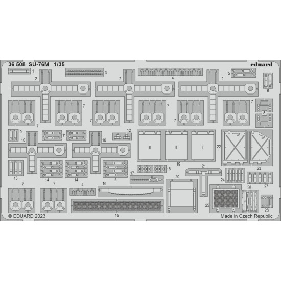 Eduard 36508 1/35 SU-76M Photo-Etched for AFV Photo etched set