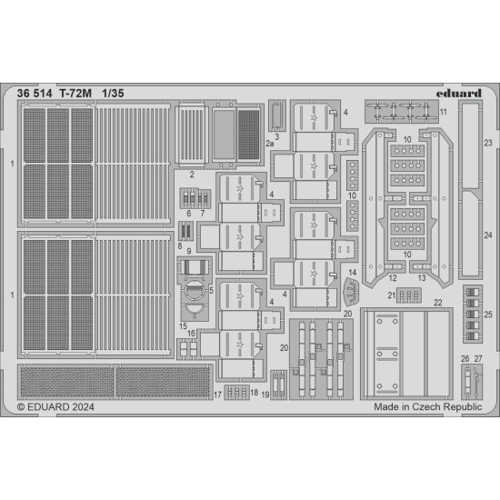Eduard 36514 1/35 T-72M Photo-Etched for AFV Photo etched set