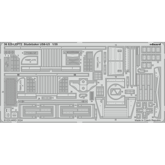 Eduard 36525 1/35 Studebaker US6-U3 Photo-Etched for AFV Photo etched set