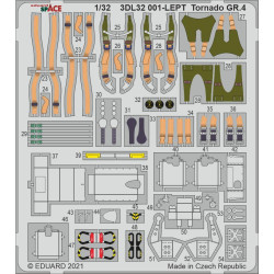 Eduard 3DL32001 1/32 Tornado GR.4 SPACE 3D Decal for Aircraft Space