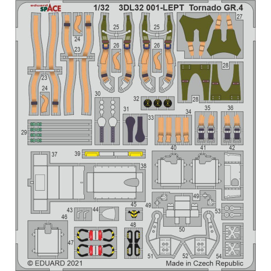Eduard 3DL32001 1/32 Tornado GR.4 SPACE 3D Decal for Aircraft Space Eduard 3DL32001 1/32 Tornado GR.4 SPACE 3D Decal for Aircraft Space