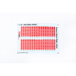 Eduard 3DL32004 1/32 Remove Before Flight (white) SPACE 3D Decal for Aircraft Space
