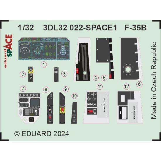 Eduard 3DL32022 1/32 F-35B SPACE 3D Decal for Aircraft Space