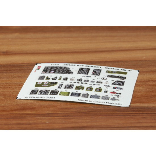 Eduard 3DL32025 1/32 Boston Mk.IV SPACE 3D Decal for Aircraft Space Eduard 3DL32025 1/32 Boston Mk.IV SPACE 3D Decal for Aircraft Space