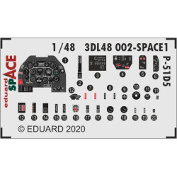 Eduard 3DL48002 1/48 P-51D-5 SPACE 3D Decal for Aircraft Space